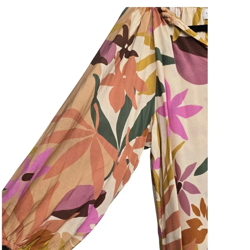 Velvet Graham & Spencer Floral Boho Blouse Romantic Effortless Soft Girl Small - Picture 5 of 7